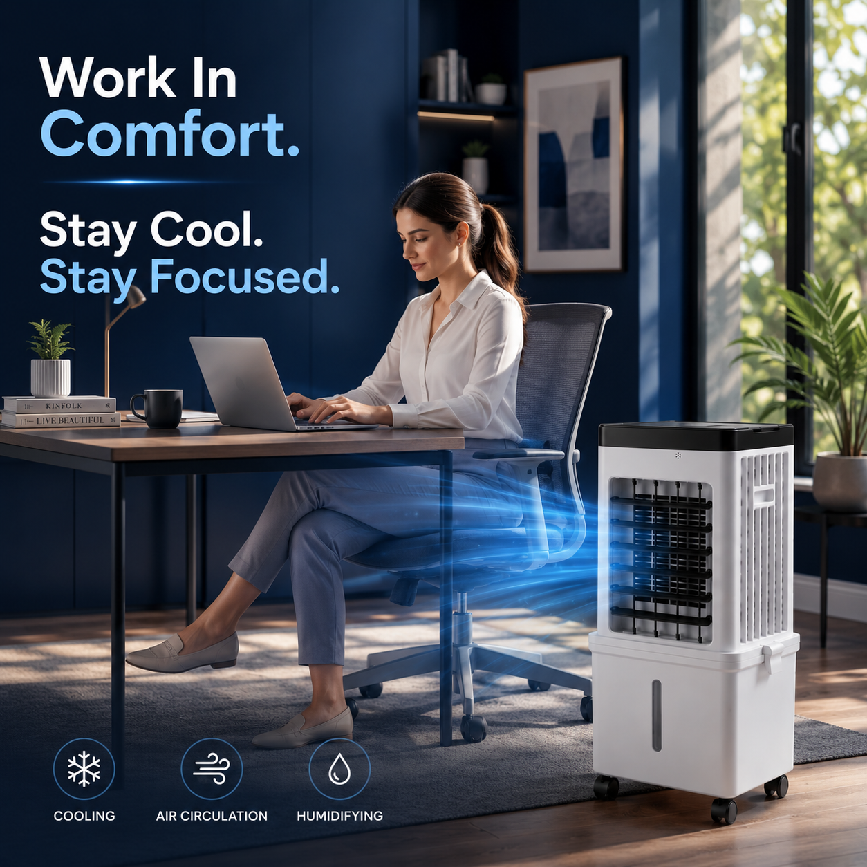 3-in-1 Portable Air Conditioner, Humidifier & Purifier-Home & Garden > Heating, Cooling & Air > Air Conditioners-Laren Fete-Default-Laren Fete
