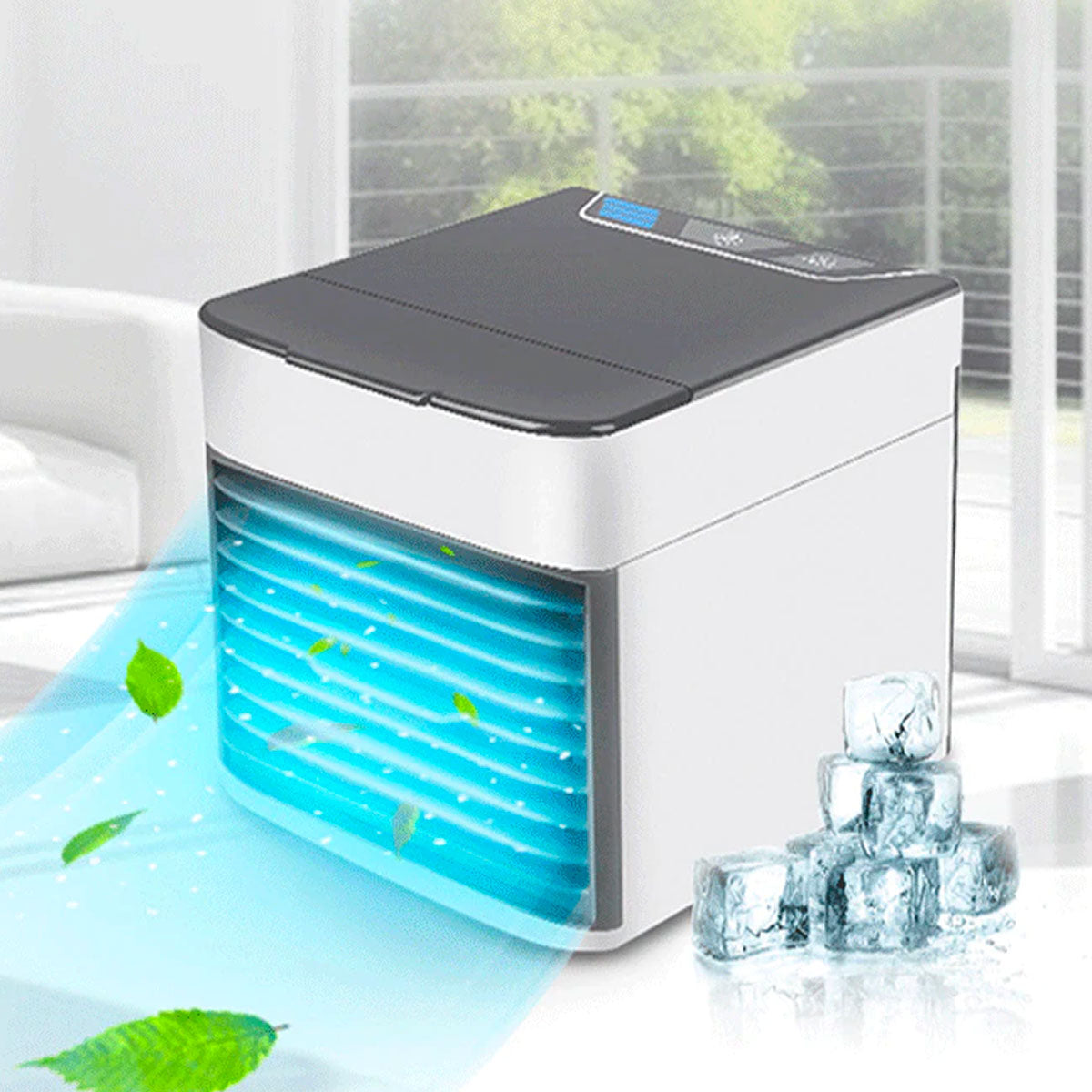 4-in-1 Personal Air Cooler with 7-Colour LED-Home & Garden > Heating, Cooling & Air > Fans > Evaporative Coolers-Laren Fete-White-Laren Fete