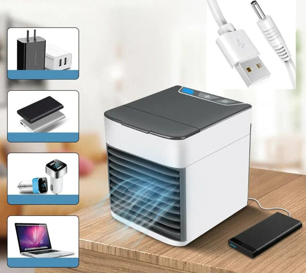 4-in-1 Personal Air Cooler with 7-Colour LED-Home & Garden > Heating, Cooling & Air > Fans > Evaporative Coolers-Laren Fete-White-Laren Fete