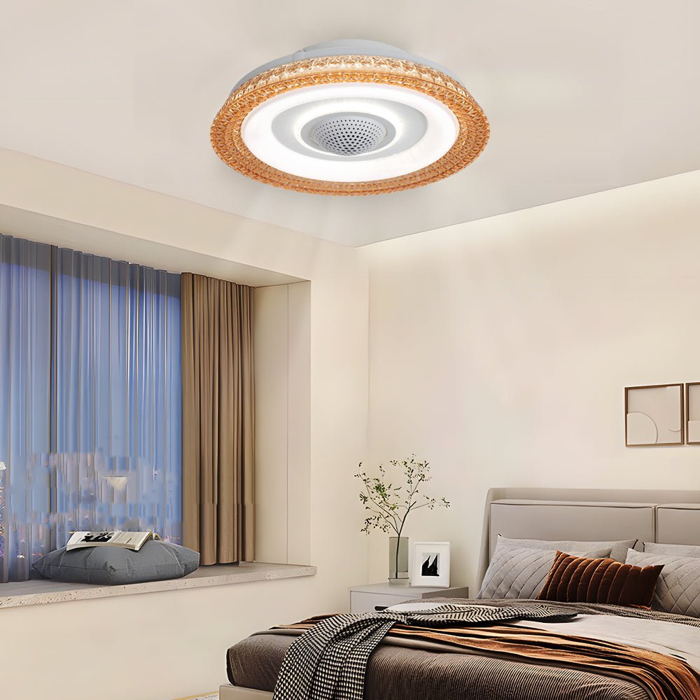 Aether Dimmable Bladeless Ceiling Fan with LED-Home & Garden > Lighting > Ceiling Fans-Laren Fete-Transparent-Laren Fete