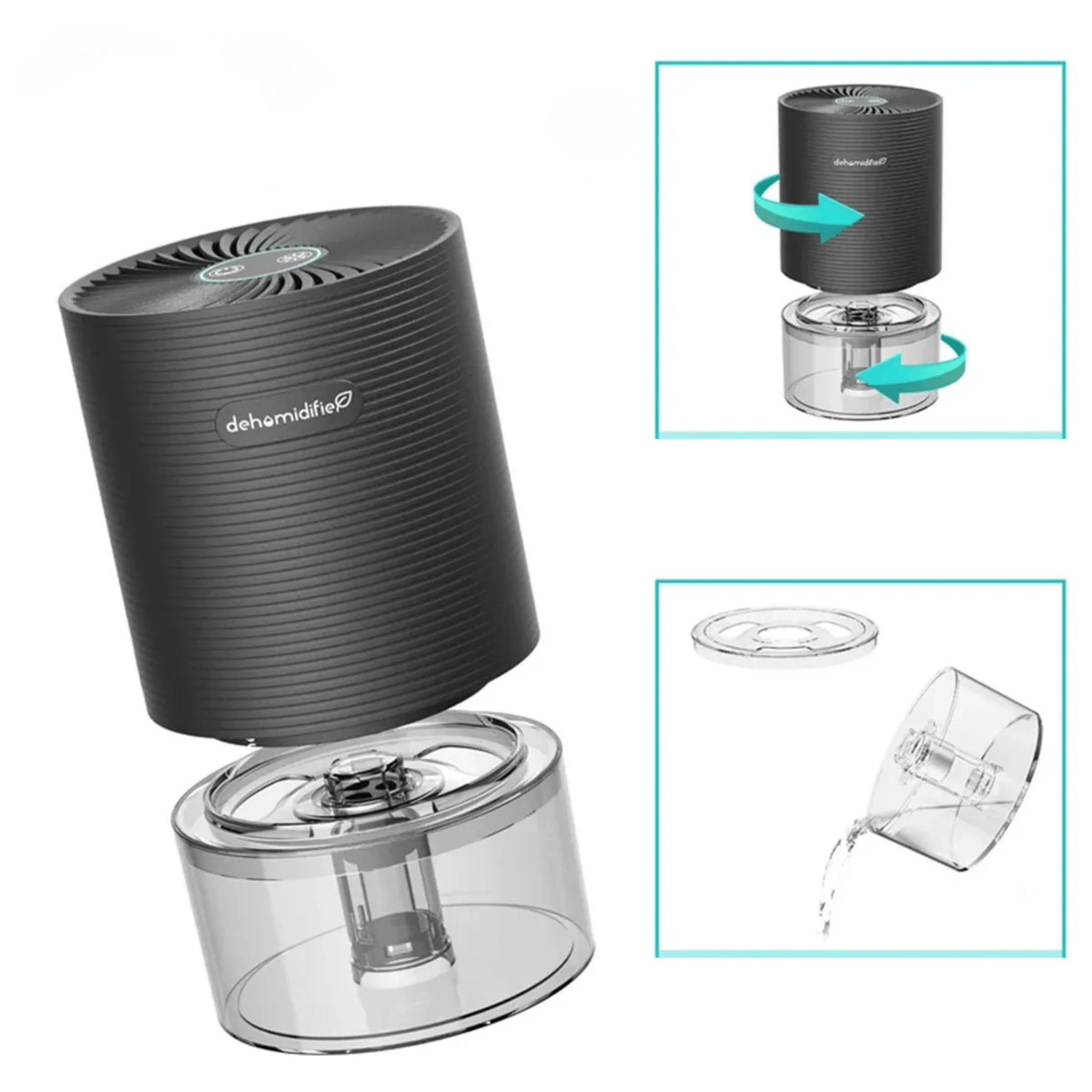 Airo Mini Dehumidifier – 750ml Silent-Home & Garden > Heating, Cooling & Air > Dehumidifiers-Laren Fete-Laren Fete