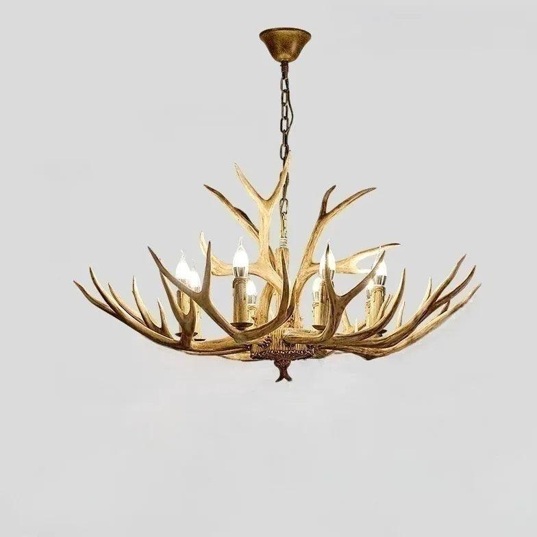 Alpine Antler Chandelier | Solid Wood, Dimmable LED Lighting for Dining Room 7