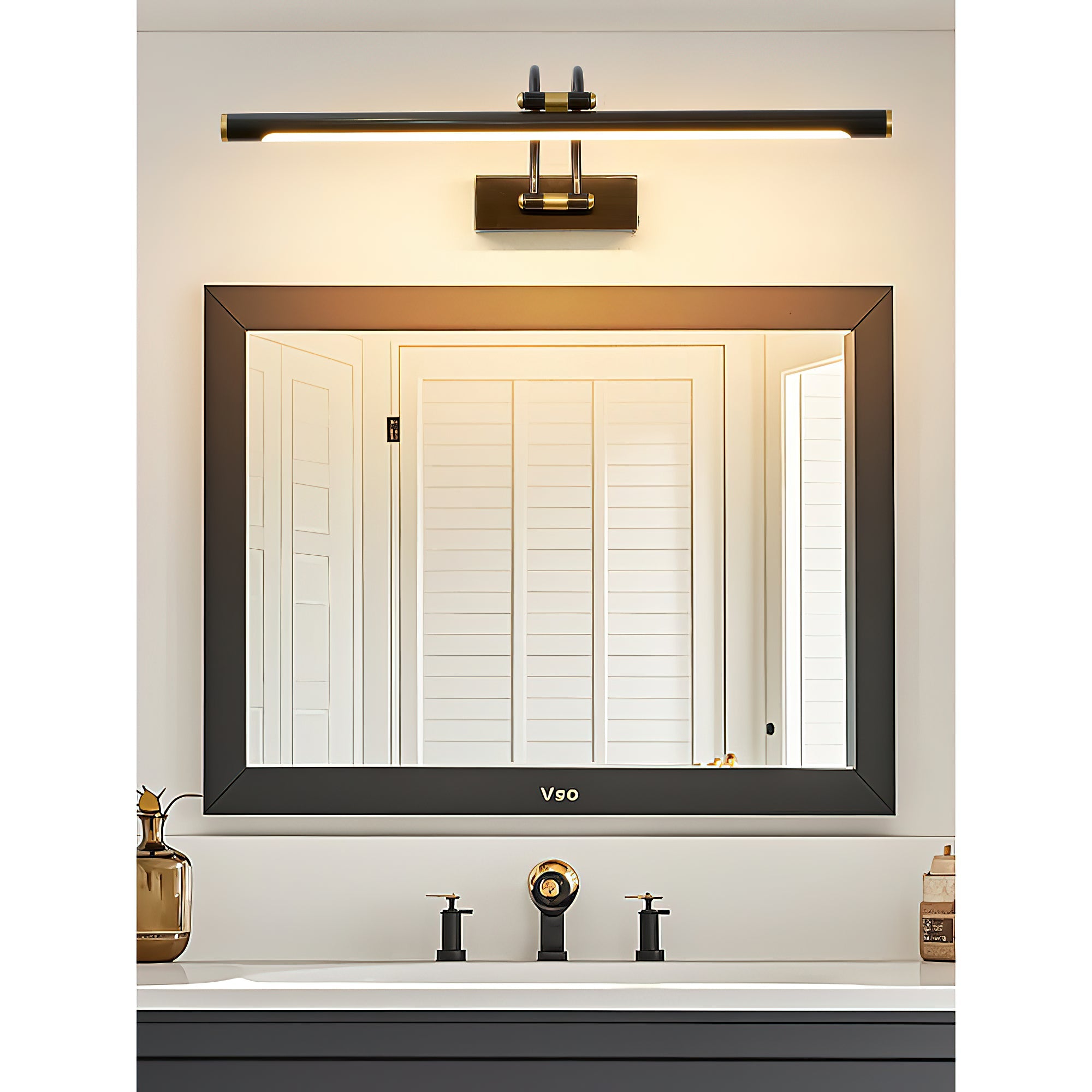 Alton Brass Picture Light-Home & Garden > Lighting > Picture Lights-Laren Fete-L 35cm x W 19cm / L 13.8″ x W 7.5″-Antique brass-Rechargeable + Remote control + Touch switch-Laren Fete