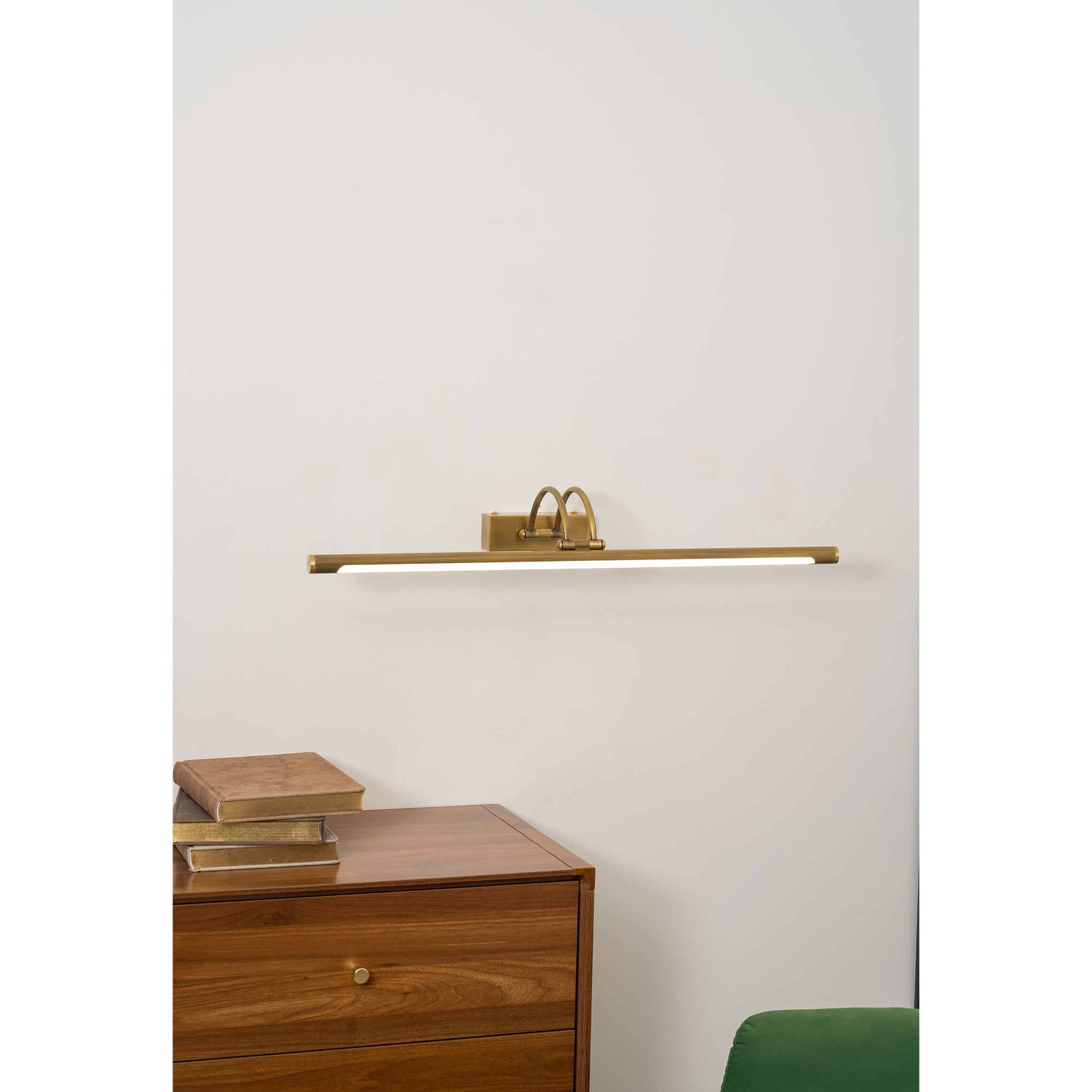 Alton Brass Picture Light-Home & Garden > Lighting > Picture Lights-Laren Fete-L 35cm x W 19cm / L 13.8″ x W 7.5″-Antique brass-Rechargeable + Remote control + Touch switch-Laren Fete