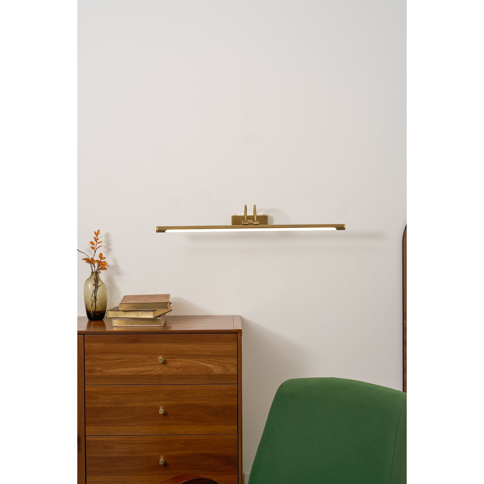 Alton Brass Picture Light-Home & Garden > Lighting > Picture Lights-Laren Fete-L 35cm x W 19cm / L 13.8″ x W 7.5″-Antique brass-Rechargeable + Remote control + Touch switch-Laren Fete