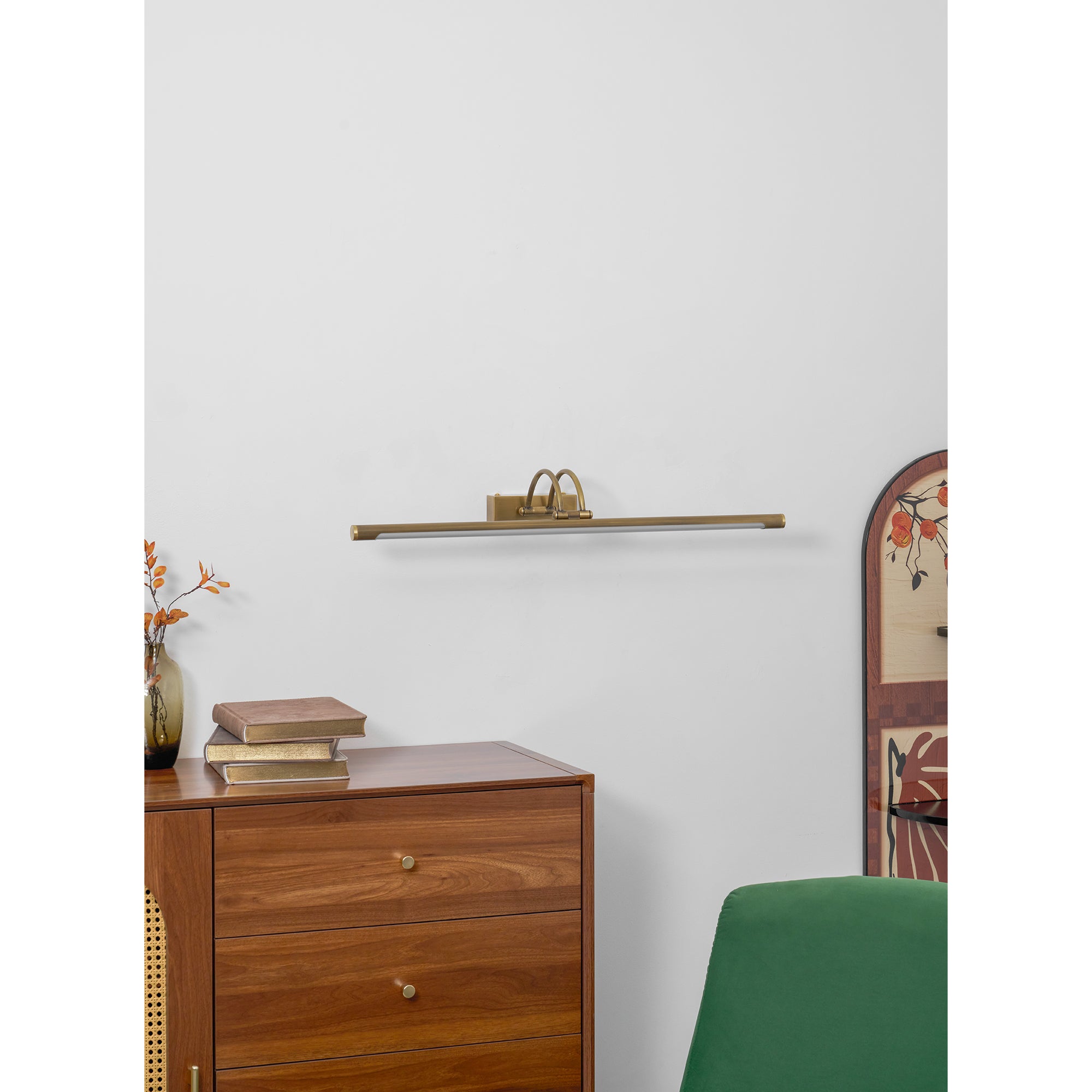 Alton Brass Picture Light-Home & Garden > Lighting > Picture Lights-Laren Fete-L 35cm x W 19cm / L 13.8″ x W 7.5″-Antique brass-Rechargeable + Remote control + Touch switch-Laren Fete