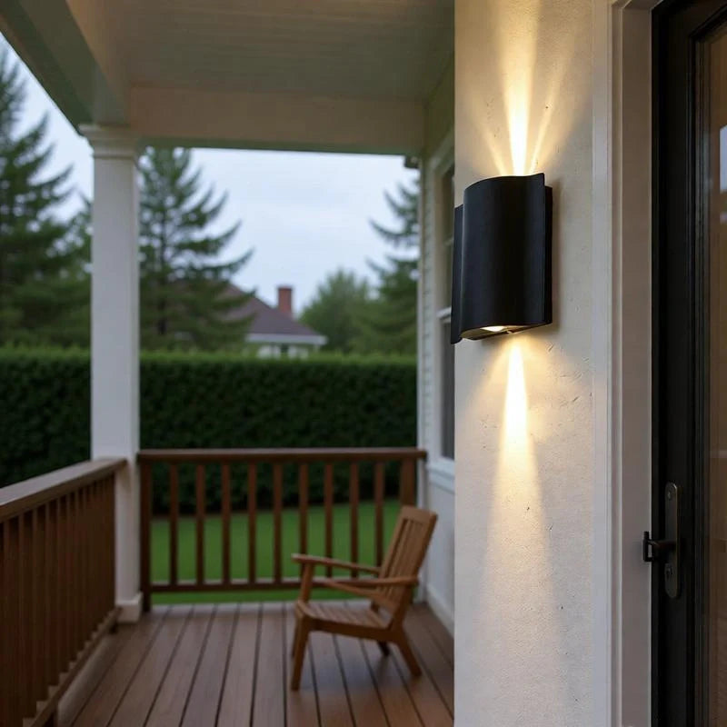 Aluma Wave Outdoor Wall Light | Black Aluminum, Modern Design 0