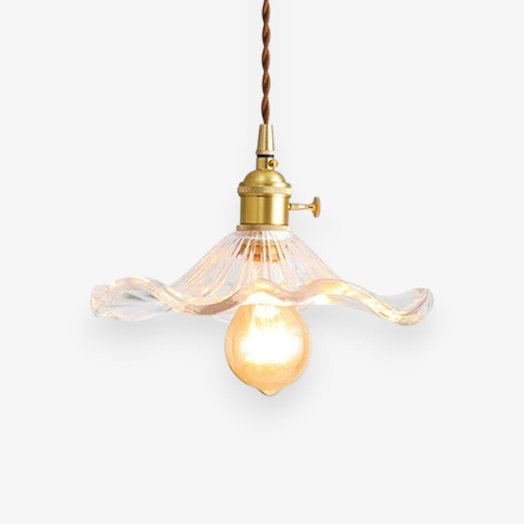 Amelia Pendant Light | Vintage Glass Floral Design, Adjustable Hanging Fixture 10