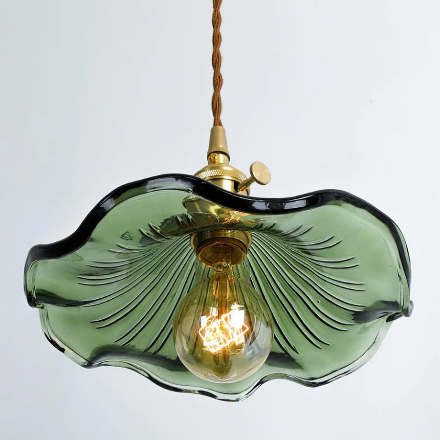 Amelia Pendant Light | Vintage Glass Floral Design, Adjustable Hanging Fixture 3