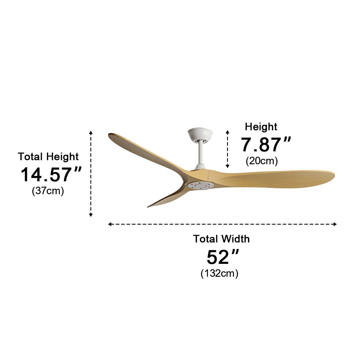 Arko Sculptural DC Ceiling Fan-Lighting > Ceiling lights > Ceiling Fans-Laren Fete-White-42"-Laren Fete