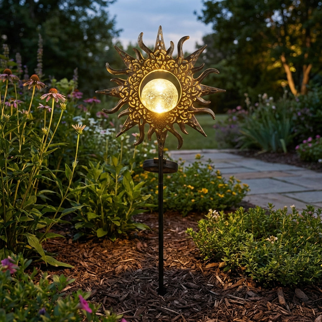 Aureaflare Solar Pattern Garden Stake Light-Home & Garden > Lighting > Outdoor Lighting > Path Lights-Laren Fete-Sun-Laren Fete