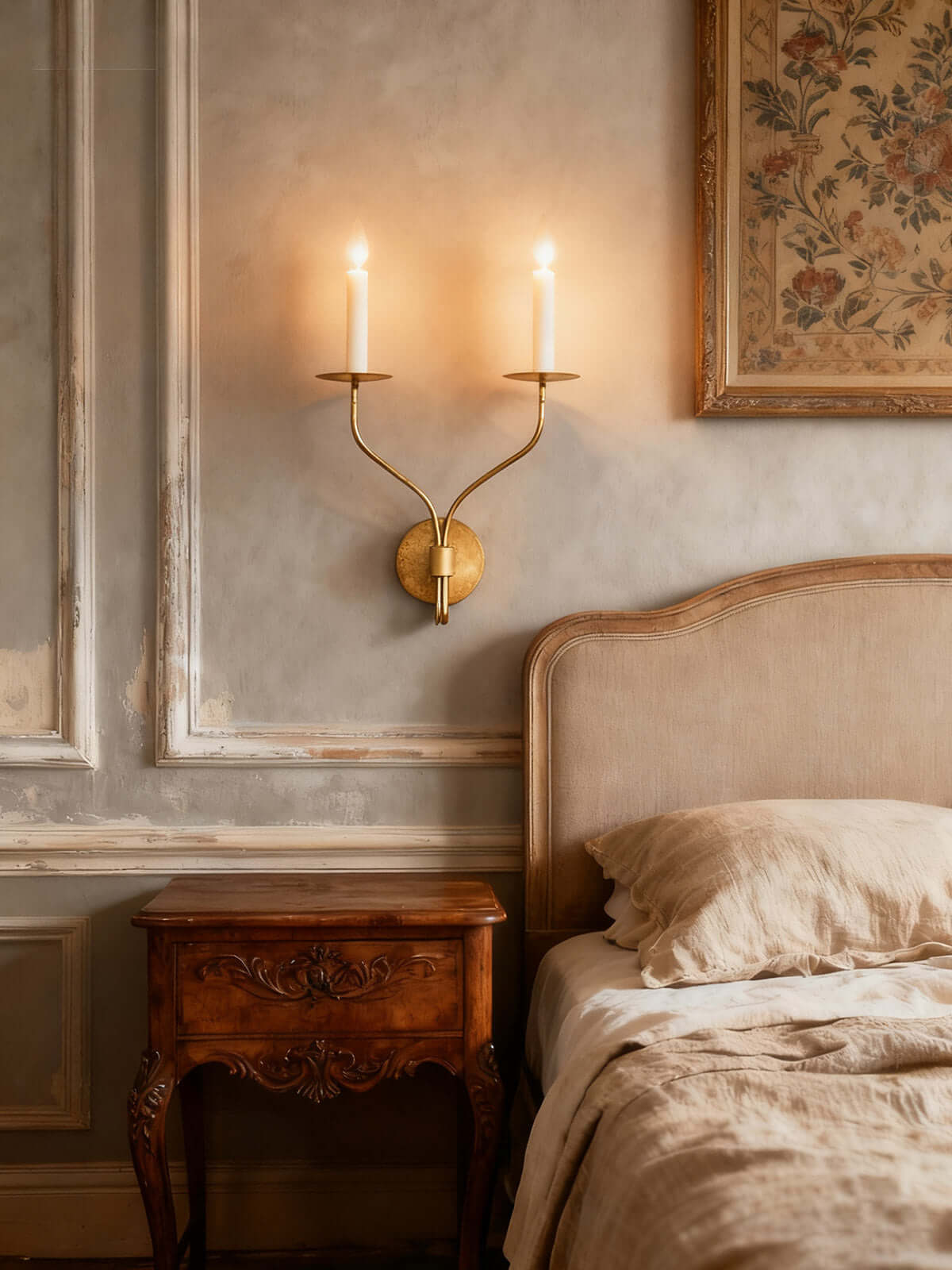 Avenli Candlestick Wall Sconce-Home & Garden > Lighting > Wall Lights & Sconces-Laren Fete-∅11.5cm × H73cm (∅4.5″ × H28.7″)-Black-Laren Fete