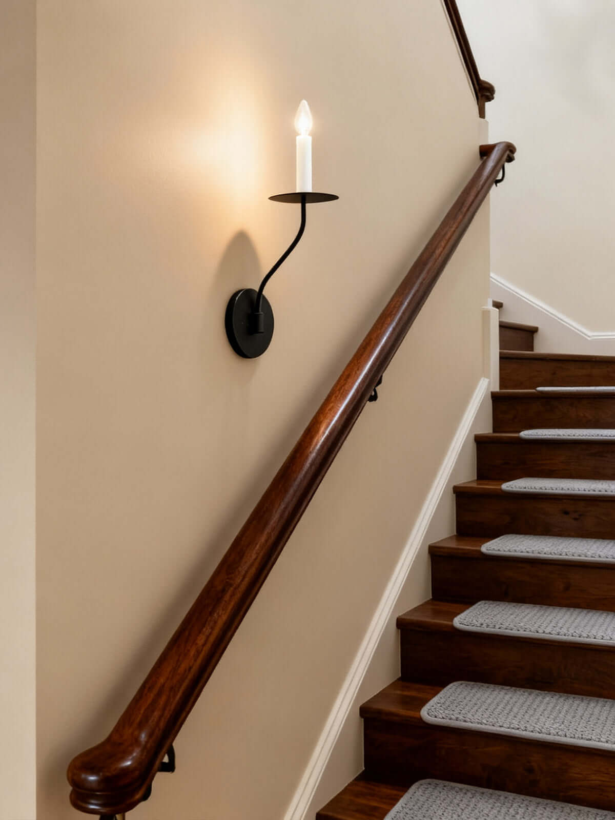 Avenli Candlestick Wall Sconce-Home & Garden > Lighting > Wall Lights & Sconces-Laren Fete-∅11.5cm × H73cm (∅4.5″ × H28.7″)-Black-Laren Fete