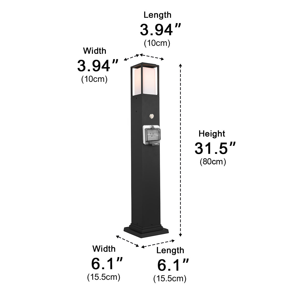 Axon Outdoor Pathway Light with Built-In Socket-Home & Garden > Lighting > Outdoor Lighting > Path Lights-Laren Fete-Single-Laren Fete