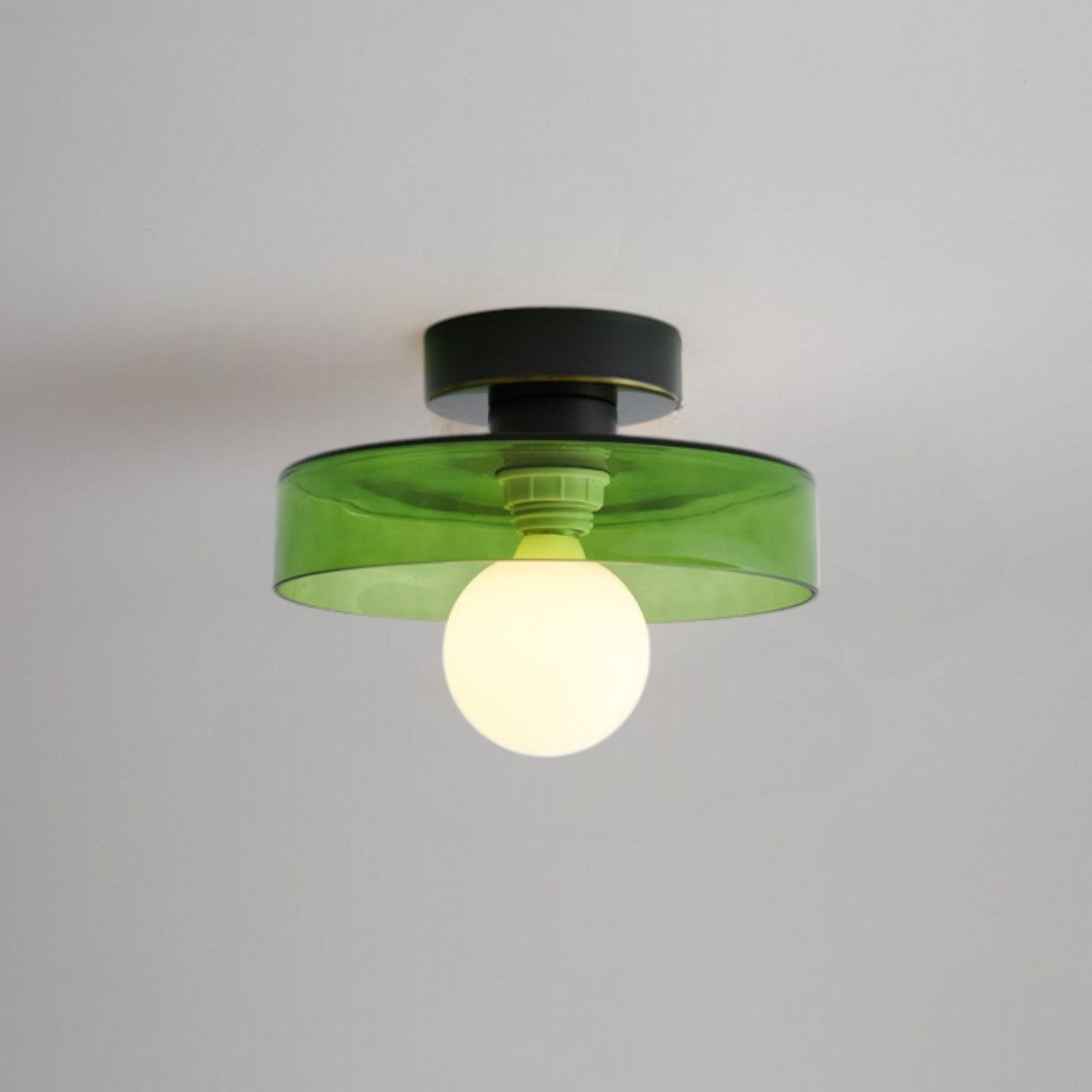Bauhaus Flush Mount Ceiling Light | Glass, Dimmable LED 4