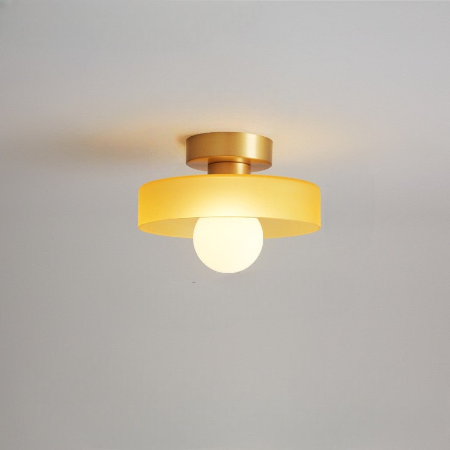 Bauhaus Flush Mount Ceiling Light | Glass, Dimmable LED 7