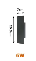 Bello Outdoor Wall Lantern | Waterproof LED, Modern Up and Down Light 8
