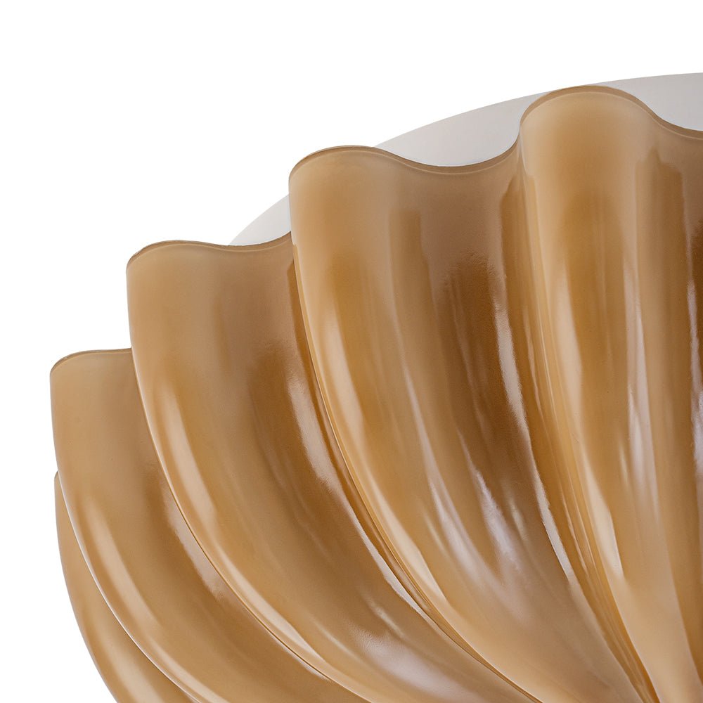 Bloom Pleated Glass Flush Mount-Home & Garden > Lighting > Ceiling Lights-Laren Fete-Pink-Laren Fete
