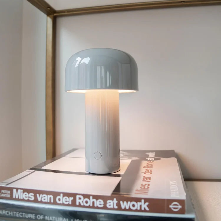 Bolla Cordless Mushroom Table Lamp-Home & Garden > Lighting > Table Lamps-Laren Fete-White-Laren Fete