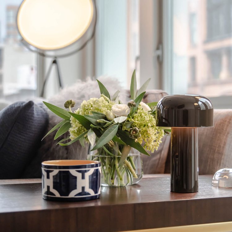 Bolla Cordless Mushroom Table Lamp-Home & Garden > Lighting > Table Lamps-Laren Fete-White-Laren Fete