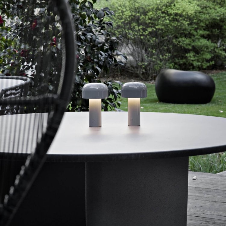 Bolla Cordless Mushroom Table Lamp-Home & Garden > Lighting > Table Lamps-Laren Fete-White-Laren Fete