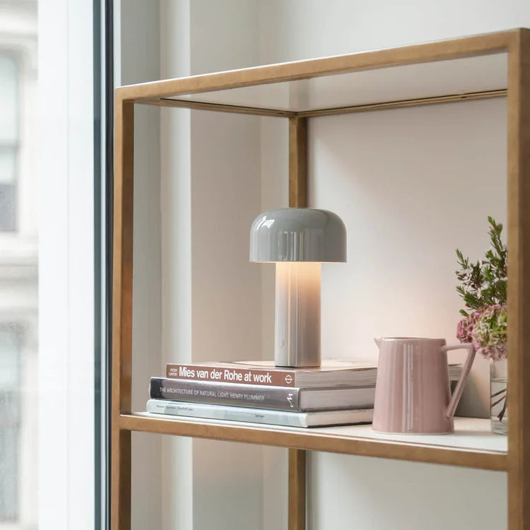 Bolla Cordless Mushroom Table Lamp-Home & Garden > Lighting > Table Lamps-Laren Fete-White-Laren Fete