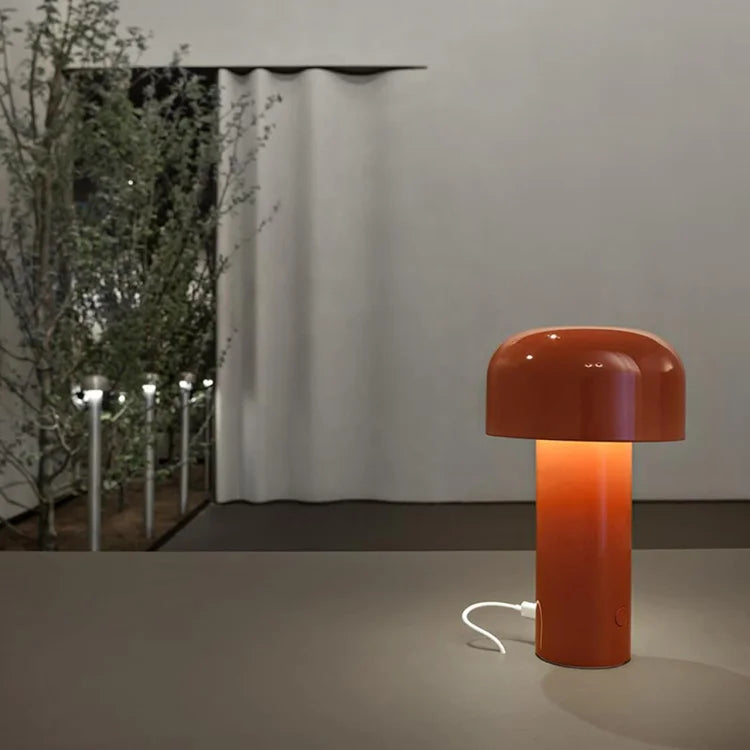 Bolla Cordless Mushroom Table Lamp-Home & Garden > Lighting > Table Lamps-Laren Fete-White-Laren Fete