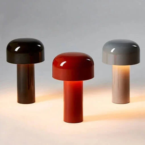 Bolla Cordless Mushroom Table Lamp-Home & Garden > Lighting > Table Lamps-Laren Fete-White-Laren Fete