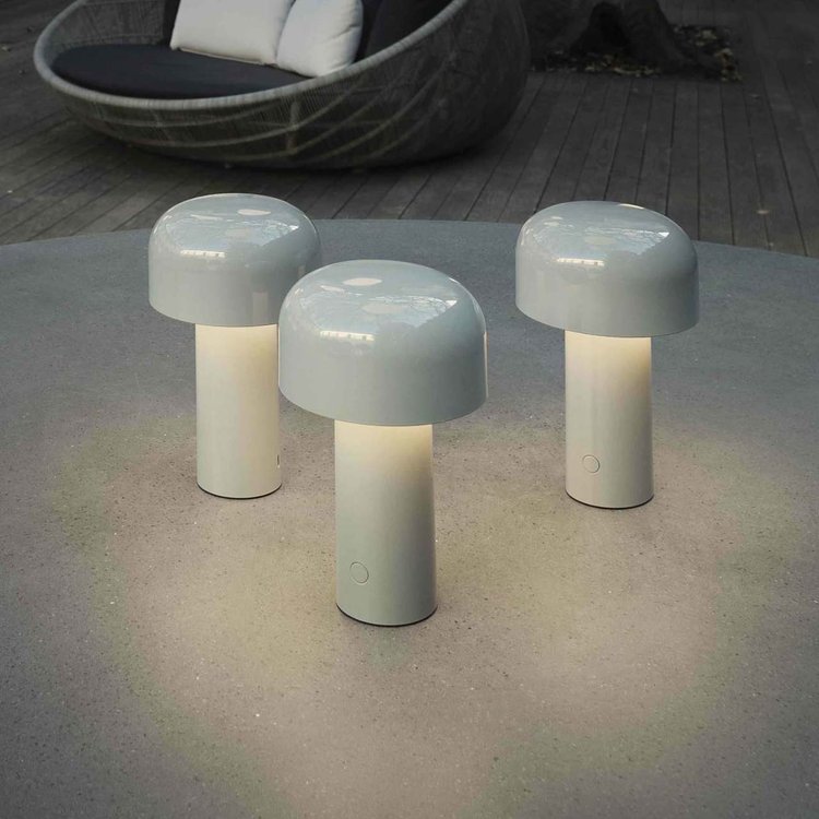 Bolla Cordless Mushroom Table Lamp-Home & Garden > Lighting > Table Lamps-Laren Fete-White-Laren Fete