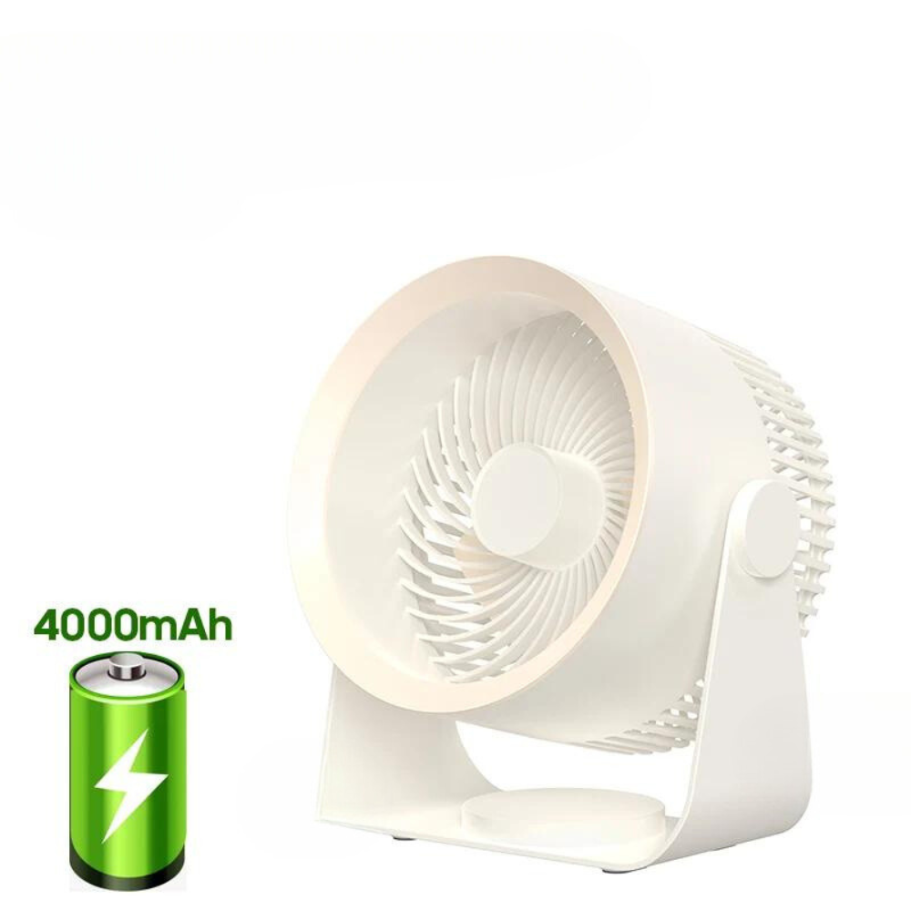 Brisk Compact Portable USB Fan – Rechargeable-Home & Garden > Heating, Cooling & Air > Fans > Personal Fans-Laren Fete-4000mAh Beige-Laren Fete