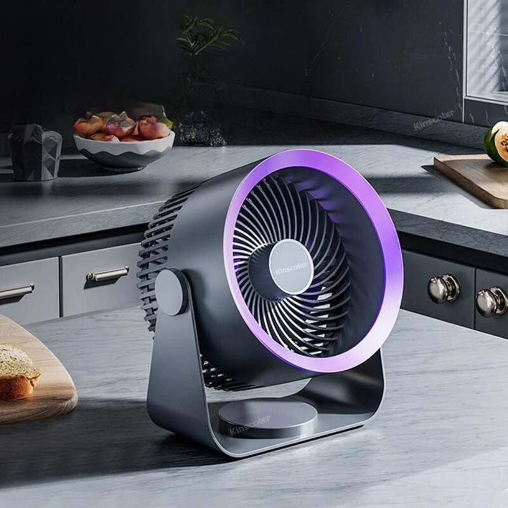 Brisk Compact Portable USB Fan – Rechargeable-Home & Garden > Heating, Cooling & Air > Fans > Personal Fans-Laren Fete-USB Gray-Laren Fete