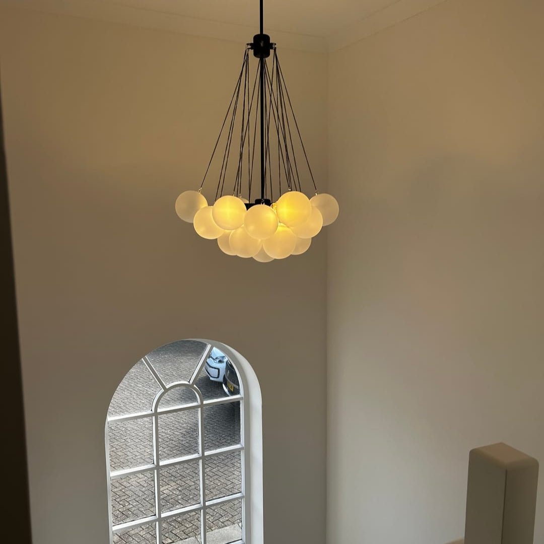 Celestra Bubble Chandelier | Glass, Modern Design for Dining Room 7