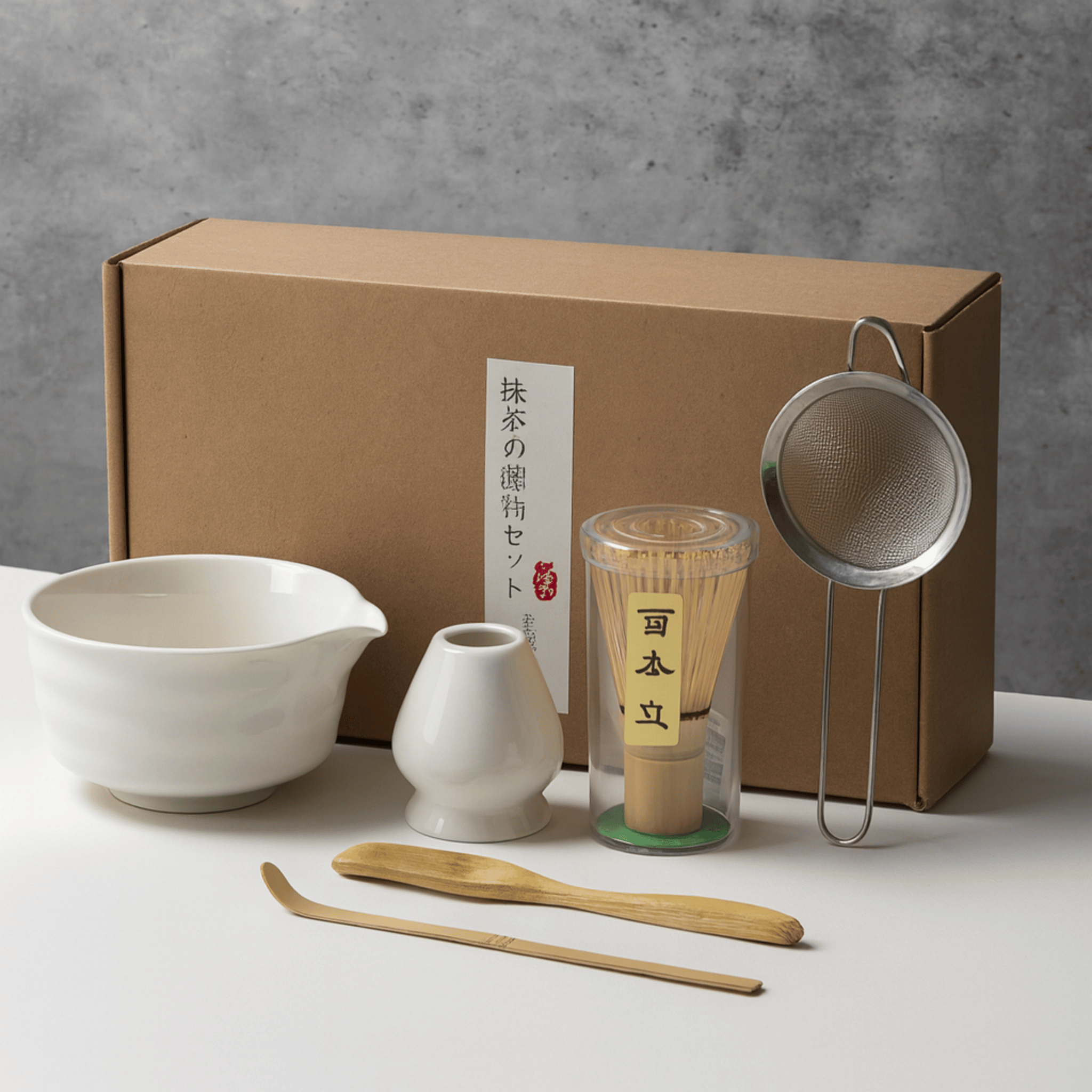 Chado Matcha Set – 6-Piece Ceramic & Bamboo-Home & Garden > Kitchen & Dining > Serveware > Tea Sets & Teapots-Laren Fete-White Set-Laren Fete