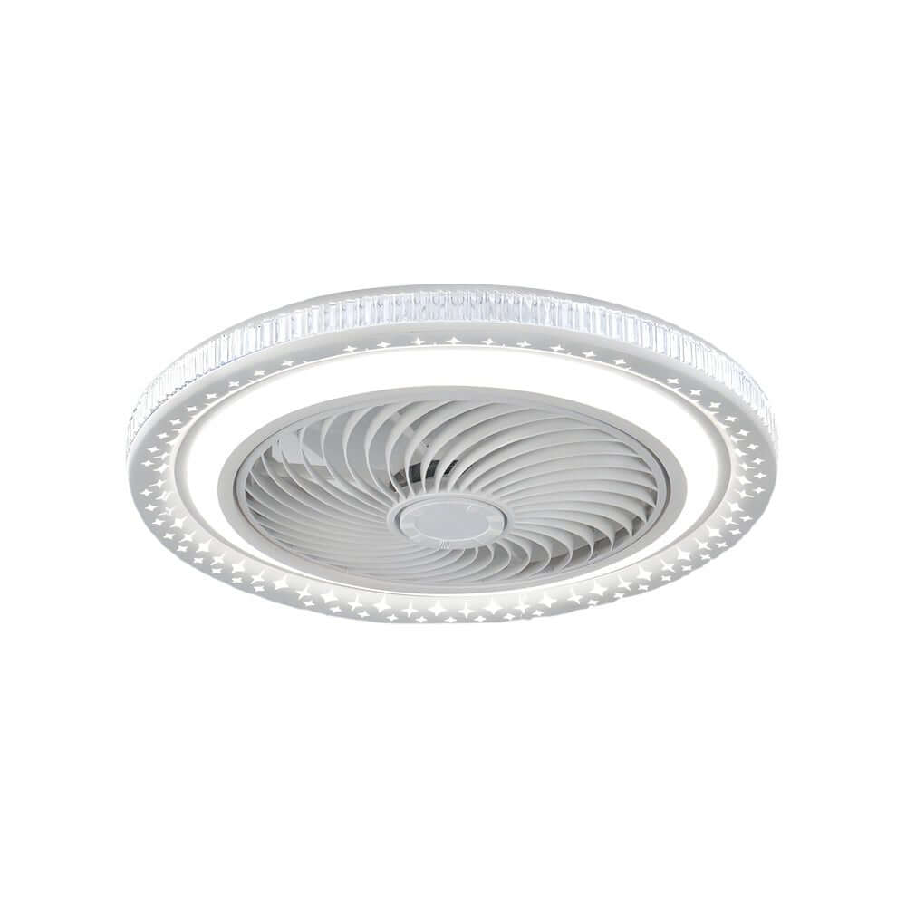 Cirrus Enclosed Bladeless Ceiling Fan with LED-Home & Garden > Lighting > Ceiling Fans-Laren Fete-WHITE-Laren Fete