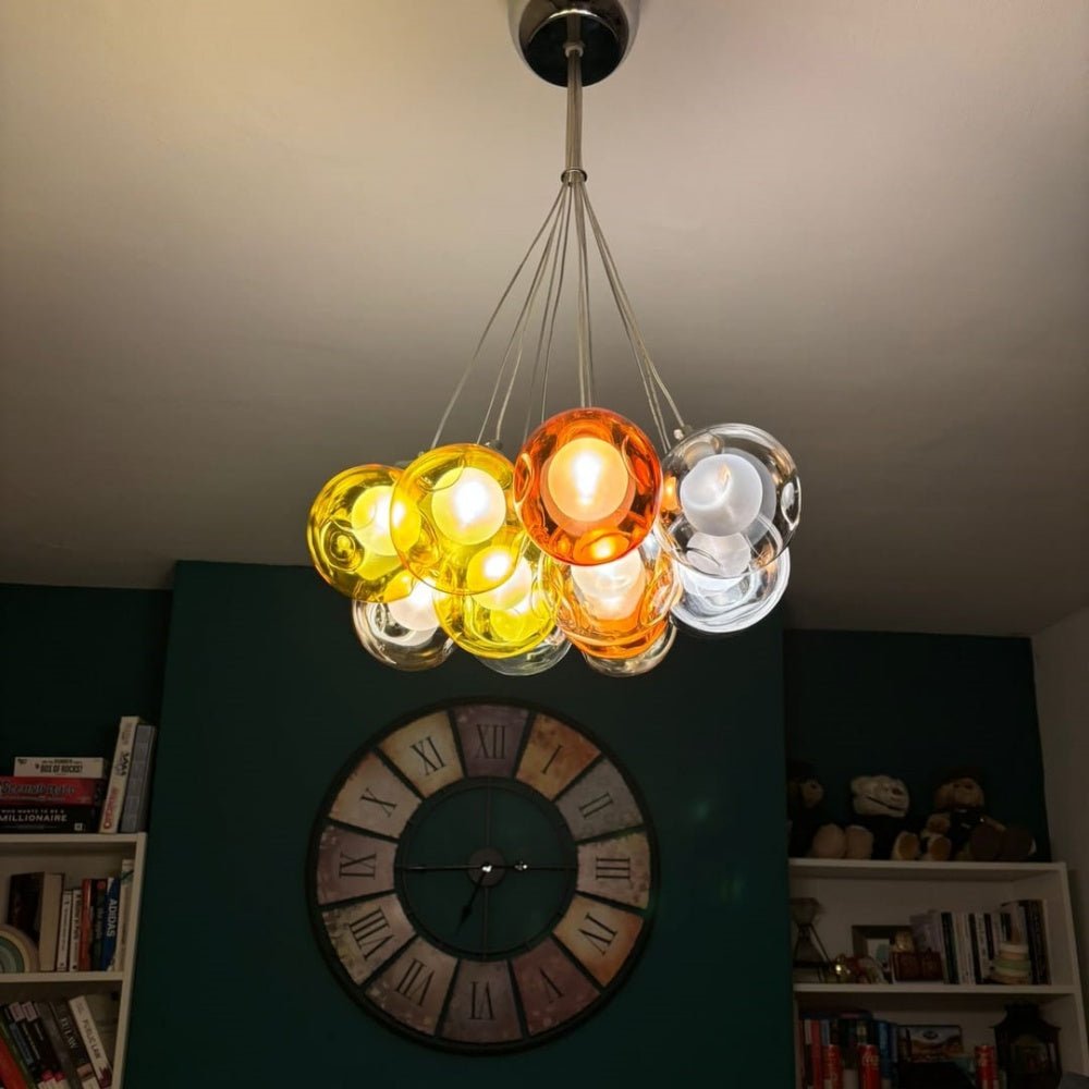 Clara Glass Pendant Light | Multi-Color Shades, Adjustable Height 3