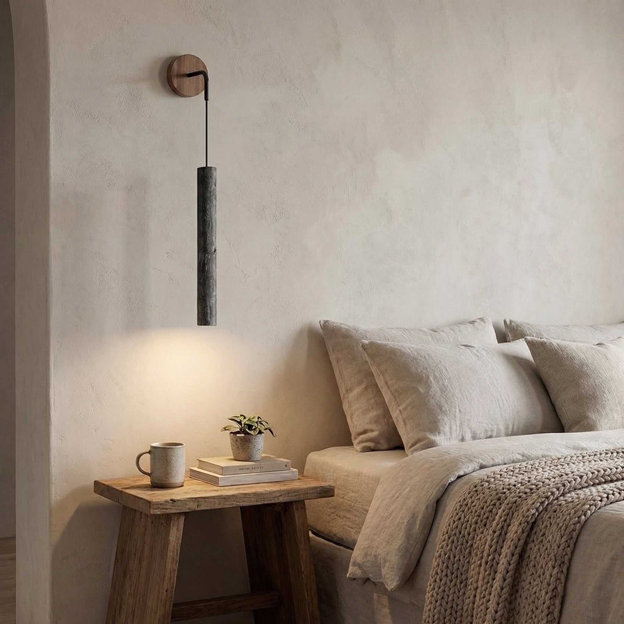 Colonna Travertine Tube Wall Light-Home & Garden > Lighting > Wall Lights & Sconces-Laren Fete-Yellow-Laren Fete