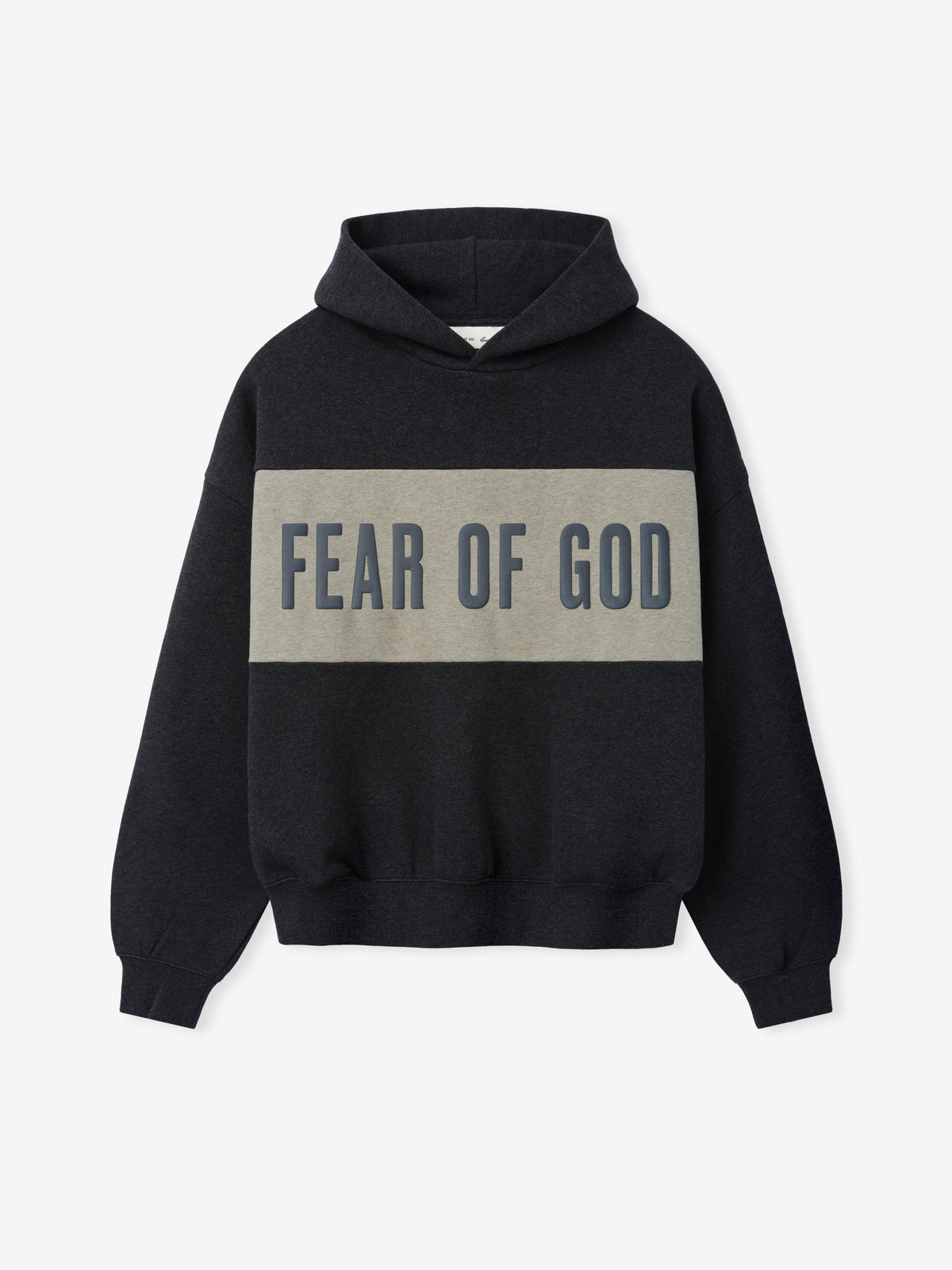 Cropped Relaxed Panelled Hoodie-Apparel & Accessories > Clothing > Hoodies & Sweatshirts-Laren Fete-Iron Grey Heather/ Seal Heather-XS-Laren Fete
