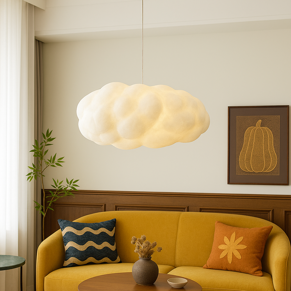 Cloudy Pendant Light | Adjustable Height, Modern Design for Kitchen Pendant Lighting-Lighting-Laren Fete-30cm x 20cm / 11.81" × 7.87"-Laren Fete