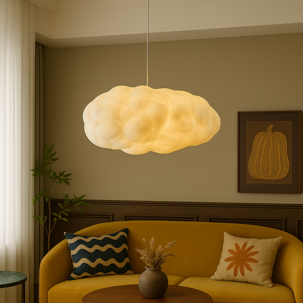 Cloudy Pendant Light | Adjustable Height, Modern Design for Kitchen Pendant Lighting-Lighting-Laren Fete-30cm x 20cm / 11.81" × 7.87"-Laren Fete