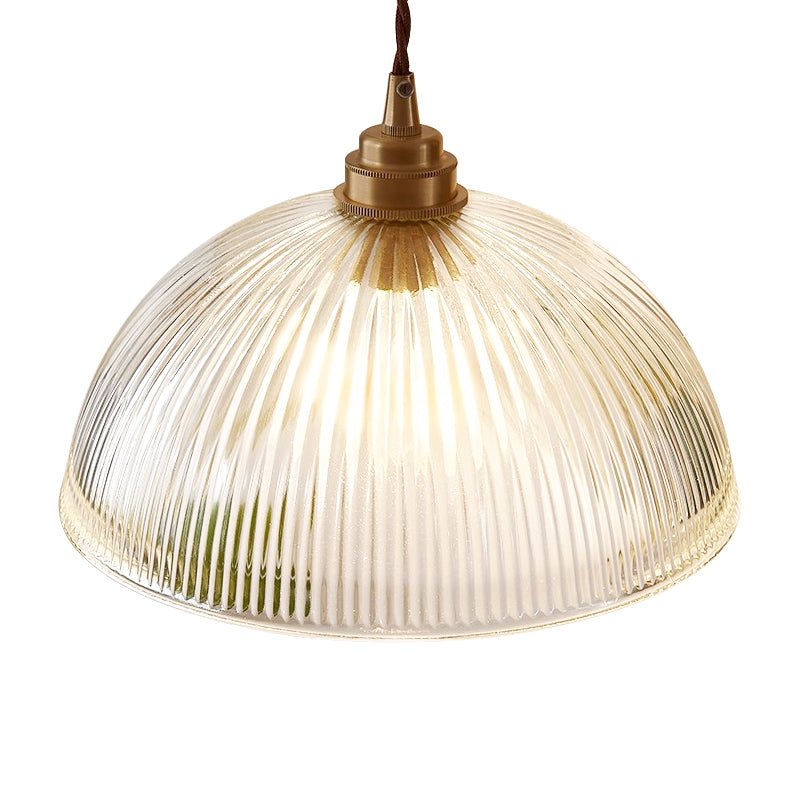 Dôme Ribbed Glass Pendant Light-Home & Garden > Lighting > Pendant Lights-Laren Fete-Small-Clear-Laren Fete