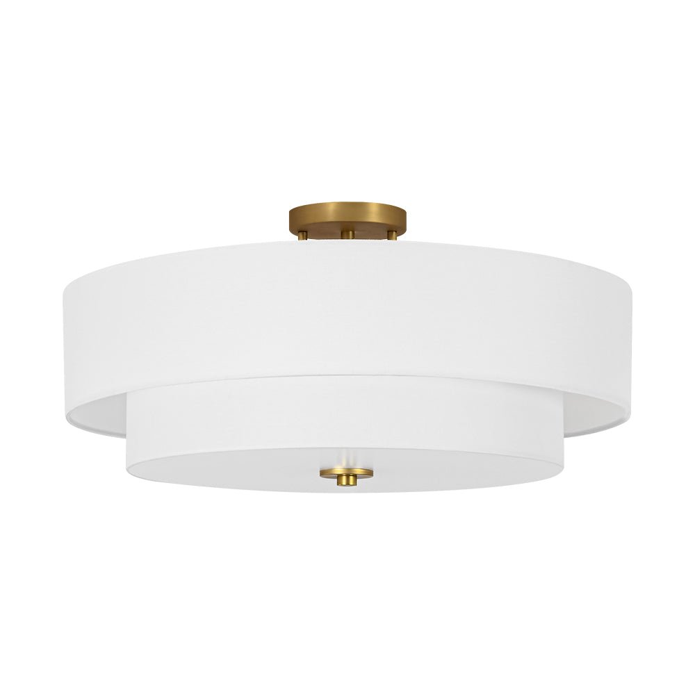 Eden Linen Drum Flush Mount-Home & Garden > Lighting > Ceiling Lights-Laren Fete-1-Tier-Laren Fete