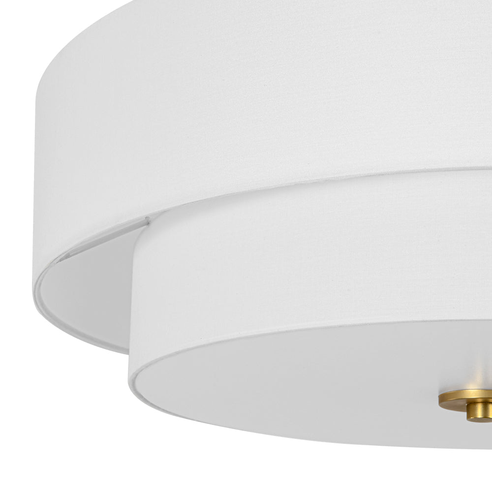 Eden Linen Drum Flush Mount-Home & Garden > Lighting > Ceiling Lights-Laren Fete-1-Tier-Laren Fete