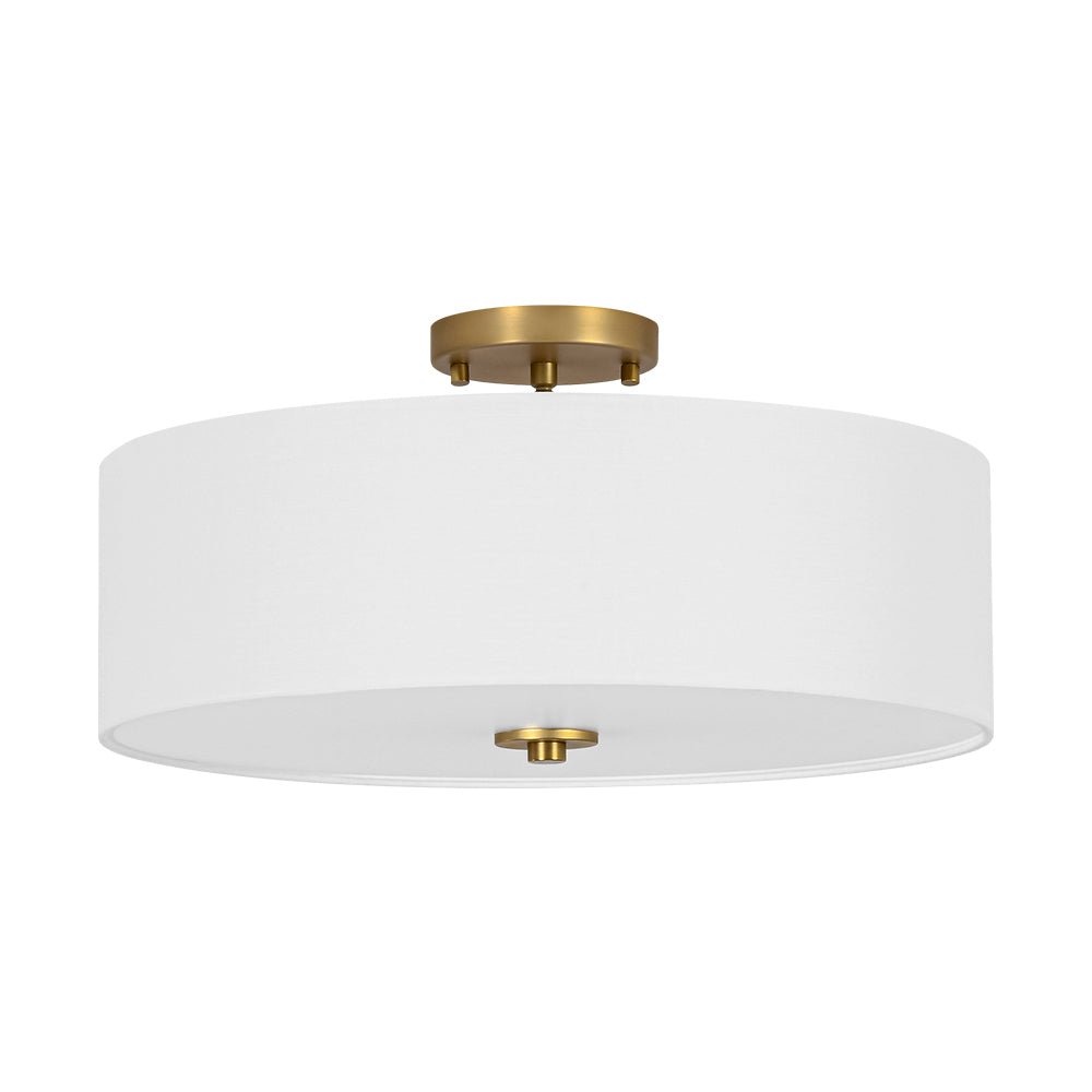 Eden Linen Drum Flush Mount-Home & Garden > Lighting > Ceiling Lights-Laren Fete-1-Tier-Laren Fete