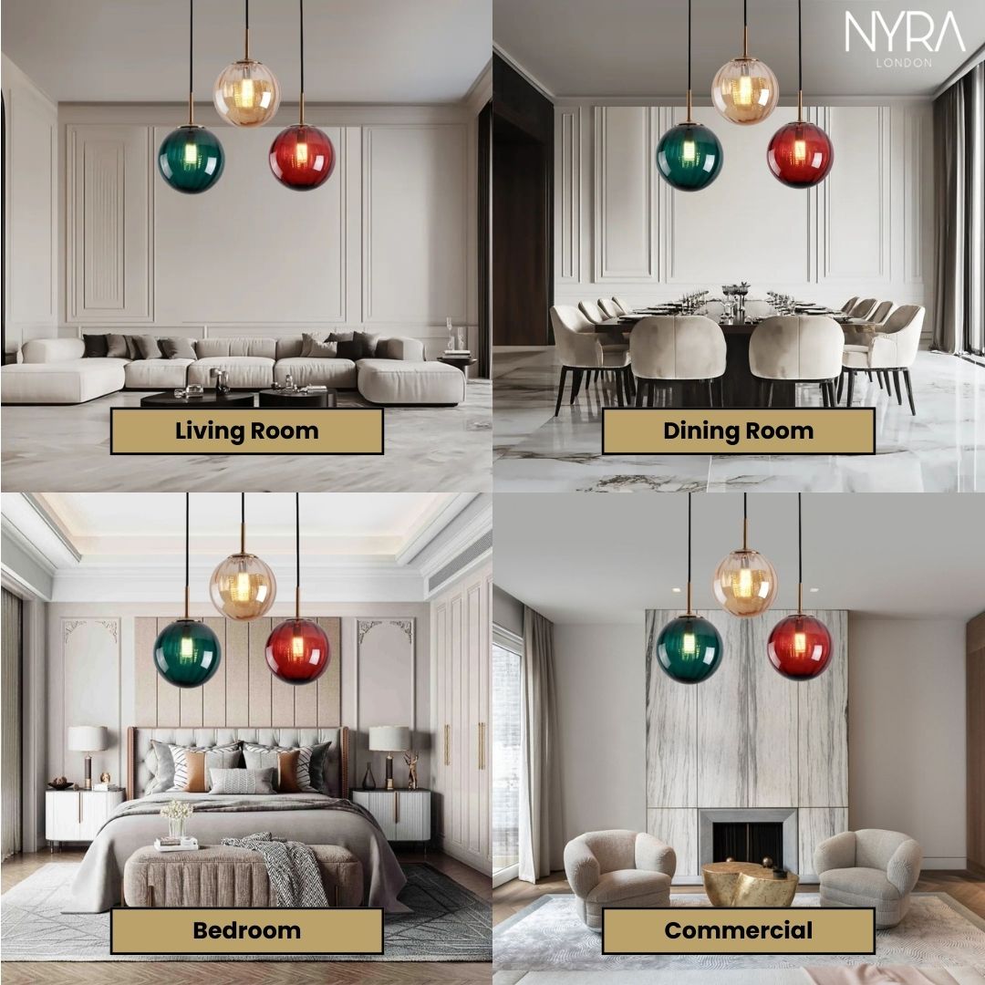 Felicity Bubble Pendant Light | Premium Glass, Minimalist Kitchen Island Lighting 3