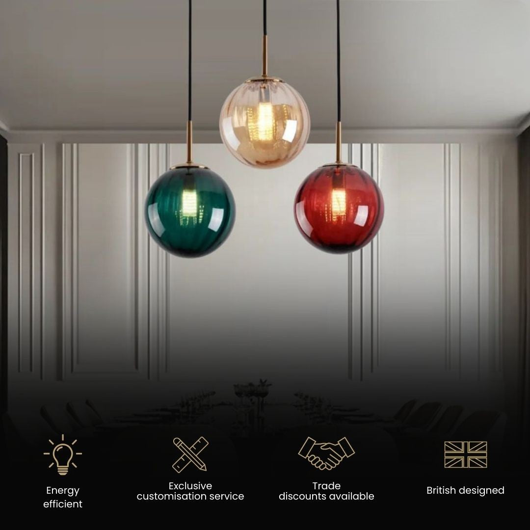 Felicity Bubble Pendant Light | Premium Glass, Minimalist Kitchen Island Lighting 5