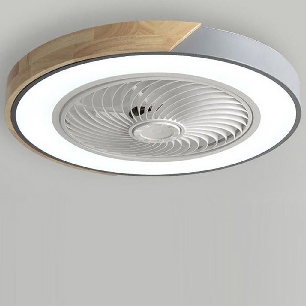 Forma Dimmable Bladeless Ceiling Fan – Round & Square-Home & Garden > Lighting > Ceiling Fans-Laren Fete-Gray-Round-Forward-Laren Fete