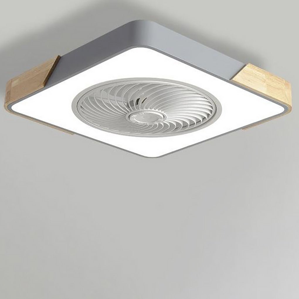 Forma Dimmable Bladeless Ceiling Fan – Round & Square-Home & Garden > Lighting > Ceiling Fans-Laren Fete-Gray-Square-Forward-Laren Fete