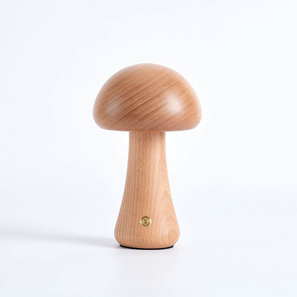 Fungi Mushroom Cordless Table Lamp-Home & Garden > Lighting > Table Lamps-Laren Fete-Oak-Long & Thin-Laren Fete