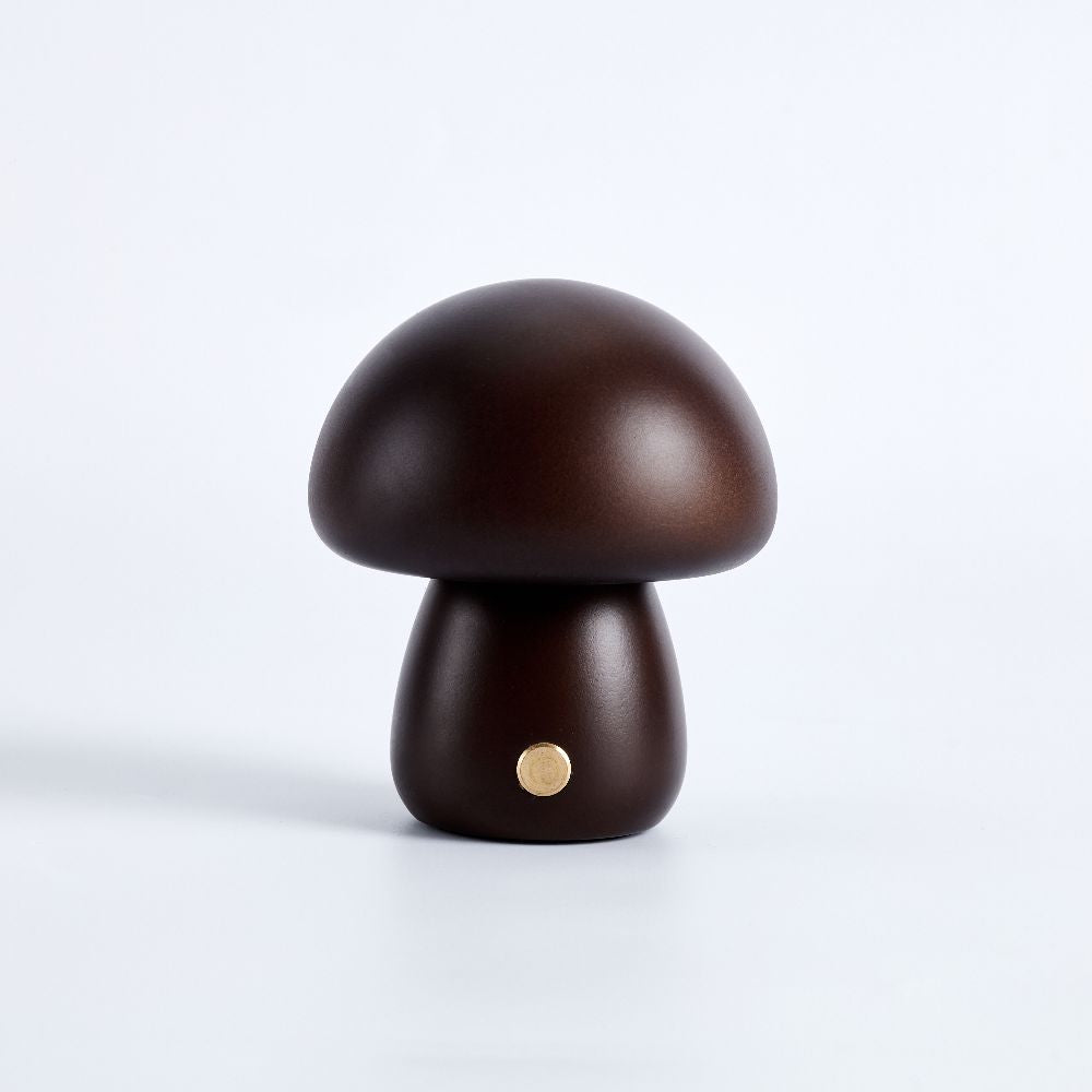 Fungi Mushroom Cordless Table Lamp-Home & Garden > Lighting > Table Lamps-Laren Fete-Walnut-Short & Thick-Laren Fete