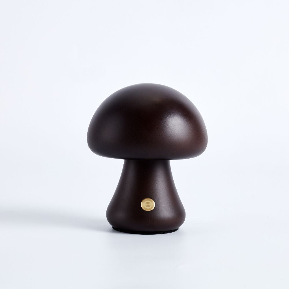 Fungi Mushroom Cordless Table Lamp-Home & Garden > Lighting > Table Lamps-Laren Fete-Walnut-Short & Thin-Laren Fete